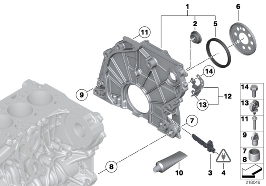 Oil Filter Housing Gasket for BMW 5 Series (F10) 2010 - 2017 - B11147797490