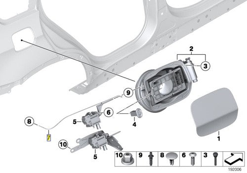 Trunk Lock Cover for BMW 5 Series (E60) 2003 - 2010 - B51258234140