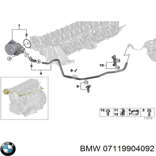 Oil Filter Housing Drain Plug for BMW 3 Series (E90) 2005 - 2012 - B07119904092