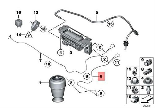 SCR Urea Line for BMW 5 Series (F10) 2010 - 2017 - B37206793277
